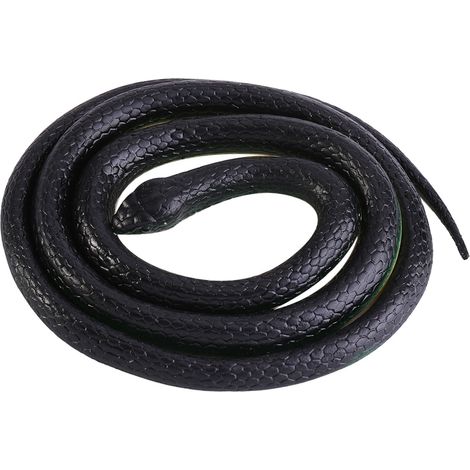 Serpent réaliste en caoutchouc souple de 130 cm de long, accessoire de jardin amusant, jouet farce, cadeau tendance (1/5)