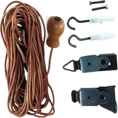 Kit d'accessoires pour stores et rideaux en bambou à monter soi-même, store romain, remplacement des composants de rideaux endommagés (1/5)