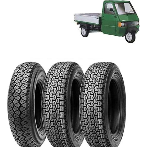 SET PNEUMATICI 4.00-12 PR8 COMPATIBILI CON APE PIAGGIO TM 703 (ANTERIORE + POSTERIORI) (1/4)