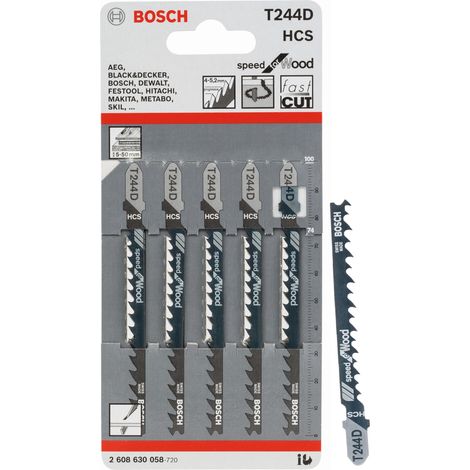 BOSCH T244D (pkt of 5) Speed for wood 100mm