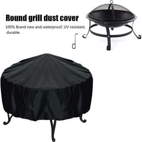 housse de protection ronde pour barbecue - étanche - résistante aux intempéries, aux uv, à la neige et à la poussière - pour lexté (1/4)
