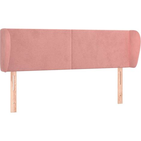 Maison Exclusive - Cabecero de terciopelo rosa 147x23x78/88 cm (1/5)