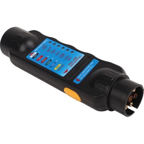 12V 7-poliger Anhängerbeleuchtungs-Verkabelungstester Stecker-Buchse Diagnosewerkzeug für Anhänger, Wohnwagen, Pferdeanhänger, Fahrradträger (1/5)