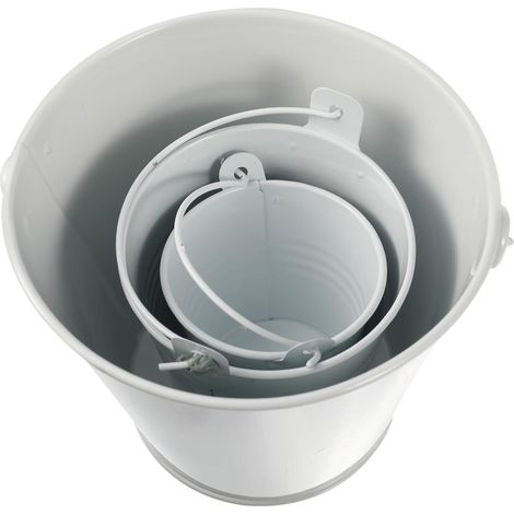 Seaux À Fleurs en Étain pour Jardin Seaux Décoratifs avec Poignée en Fer pour La Décoration Intérieure (1/5)