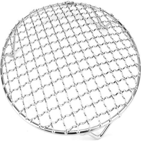 Grill Rack - Stainless Steel Round Wire Rack - For Grilling Steaming Cooling Draining - 18 cm Diameter - With Legs (1/5)