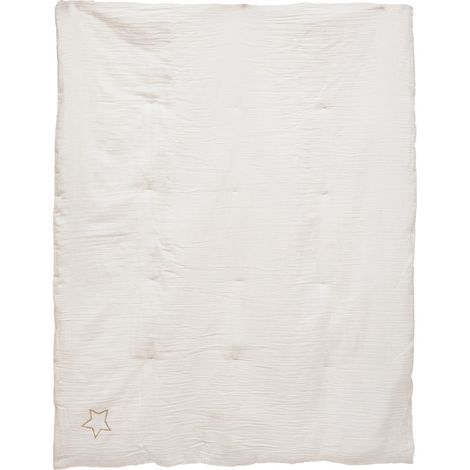 Trapunta lili in garza di cotone 100x140cm bianco - Atmosphera créateur d'intérieur (1/2)