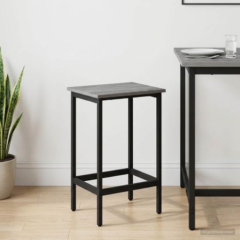 vidaXL Taburete de bar Sonoma gris 40 x 32 x 64 cm (1/5)