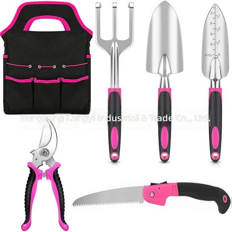 Ensemble de 8 outils jardinage - Kit d'outils à main pour planter, tailler et désherber (1/4)