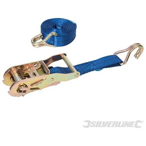 CINGHIA A CRICCHETTO GANCI BARCA CAMPER MOTO FISSA CARICHI 1,5 TON 4 MT 27mm 662 SILV