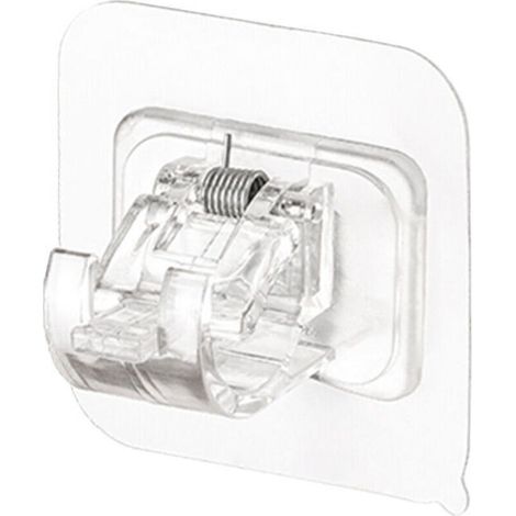 Supports de rideaux sans perçage, crochets de rideaux autocollants, supports de tringle à rideaux, supports de tringle à rideaux autocollants pour suspendre des rideaux (lot de 4)