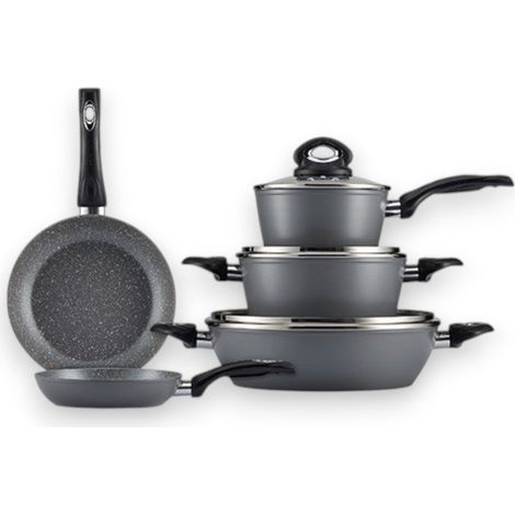 Batteria set 8 pezzi pentole e padelle antiaderenti in alluminio coniato Brooklyn Taste (1/2)