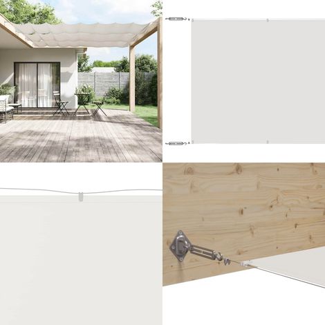 Auvent vertical Blanc 140x800 cm Tissu oxford - Parasol - Écrans De Balcon - Voile D'ombrage - Intimité Balcon - Protection Solaire - Home & Living