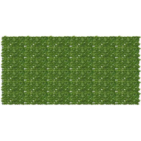 Pantalla de balcón con hojas Verde y amarillo 300 x 150 cm
