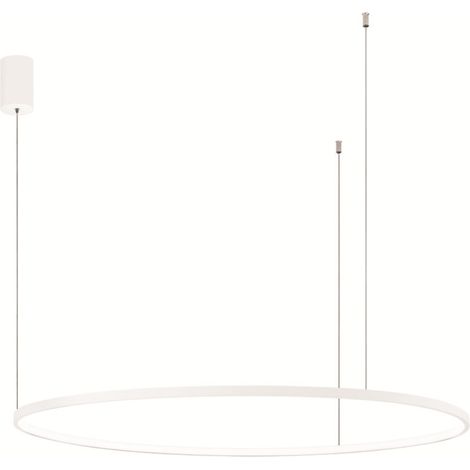 Lampada a sospensione a Led SOEL D100 cm in metallo verniciato BIANCO (1/4)