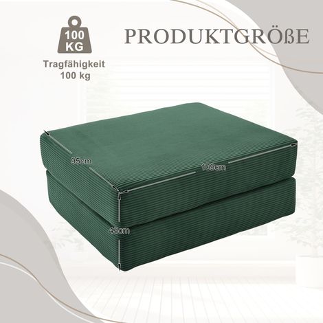 Tabouret velours côtelé doux peau à double mousse épaisse. Pliable en fauteuil unique, adapté à l'aménagement de toutes les pièces (1/5)