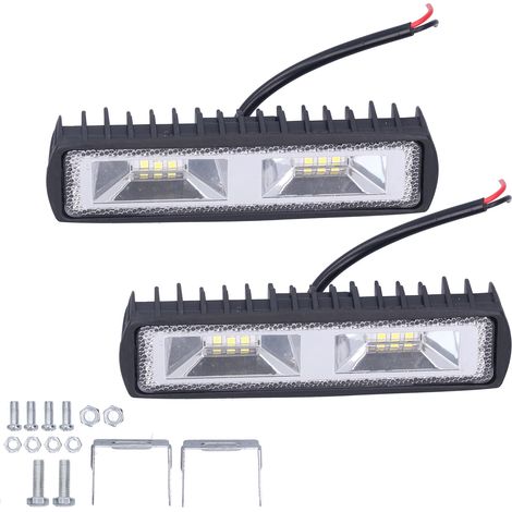 Paire de Barres Lumineuses de Travail 12led 36W 12-24V, Projecteurs pour Moto, Camion, Bateau, Tracteur, Remorque Tout-terrain. (1/5)