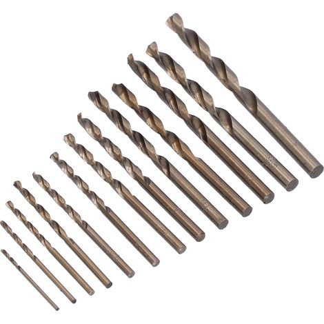 Foret hélicoïdal 13 pièces en cobalt HSS résistant à la chaleur, tige droite 1,5-6,5 mm, coffret de rangement inclus. (1/5)