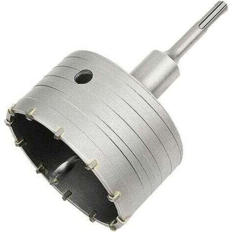 Scie à Cloche Trépan Béton avec Adaptateur SDS Plus 110 mm, Pour Brique Béton Ciment Pierre (100mm+110mm SDS Plus Adaptateur) (1/5)
