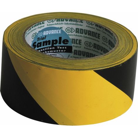 Ruban adhésif de signalisation jaune/noir 50mm x 33m - DIFF