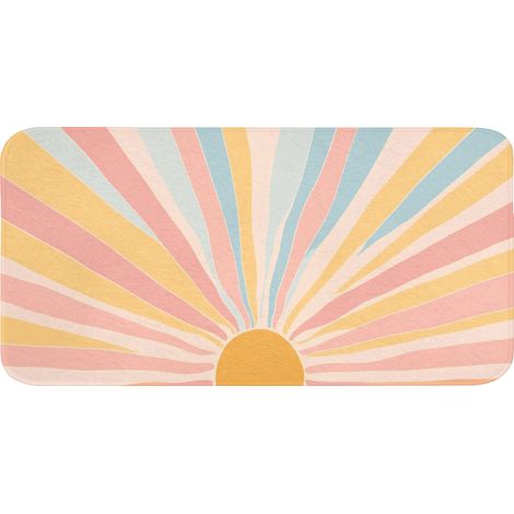 TAPPETINO DA BAGNO Illustrazione - Sole - Colori pastello 120x60 cm