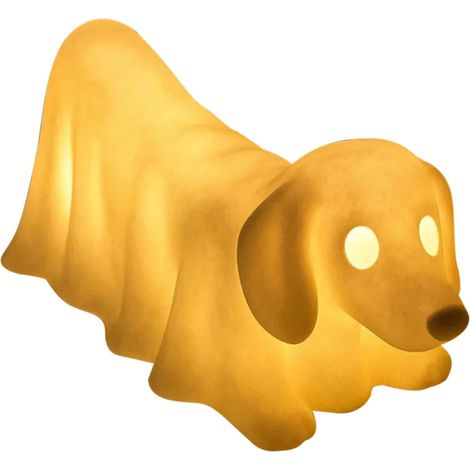 CCYKXAPet Ghost Lamp, Ghost Dachshund Statues Nightlight, Soft Glow Design, Halloween Dog Decor for Living Room,Seasonal Celebration, 5.91x3.94x3.15 Inches (1/5)
