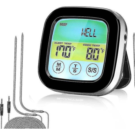 Kabelloses Grillthermometer, kompatibel mit Grillgeräten, Thermometer mit zwei Sonden - (1/3)