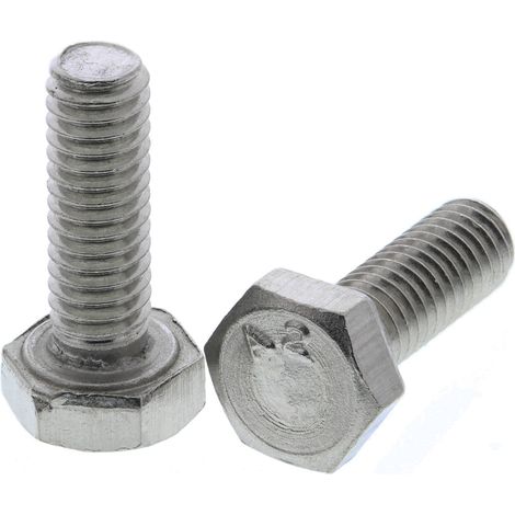 Vis à tête hexagonale, Acier Inoxydable A2 304 Brut, M4 x 12mm ( Prix pour Sachet de 100 )
