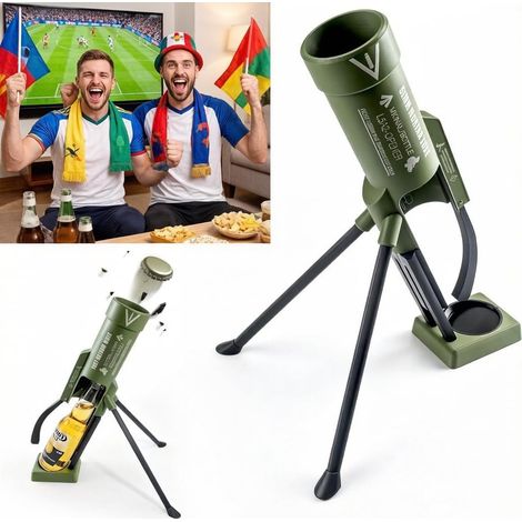 Mörser-Flaschenöffner, 51-mm-Bierflaschenöffner, lustiger Bierflaschenöffner, freihändig, taktischer Kronkorkenwerfer, 330-ml-Bierflaschenöffner für Zuhause, Urlaub, Bars und Büro. (1/5)