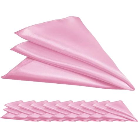 Serviette Satin - Serviette De Table Carrée 48 cm x 48 cm - Pour Réception Mariage Dîner Fête Décoration Intérieure - Lot De 10 (1/5)
