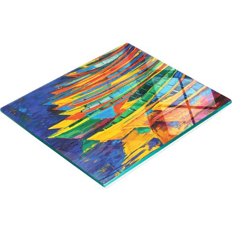 Dekoratives Küchenschneide- und Servierbrett aus Glas in Bootsform, 60 x 52 cm (1/5)