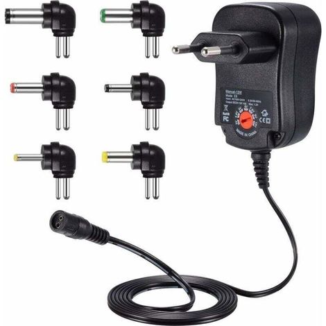 12W Adaptateur Alimentation Universelle 3V 4,5V 5V 6V 7,5V 9V et 12V, Chargeur Secteur Transformateur DC 220V pour VTech Kidimagic Starlight Kidi LightShow Party Sorio 1 2 3S 3 MobiGo Genius