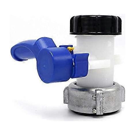 Vanne papillon ND40 pour réservoir d'eau IBC avec écrou flottant de remplacement en alliage d'aluminium de 62 mm S60x6 pour (1/5)