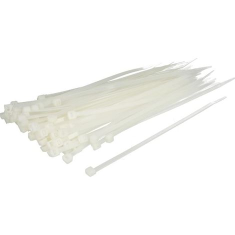 Serre-câble transparent 2,5 x 100 mm difficilement inflammable