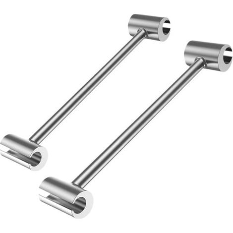 2-teiliger Schraubenschlüsselsatz, für 8–19 mm und 19–25 mm, Edelstahl, silberfarben, Werkzeug zum Einstellen von Türscharnieren, manuell verstellbarer Schraubenschlüssel (1/5)