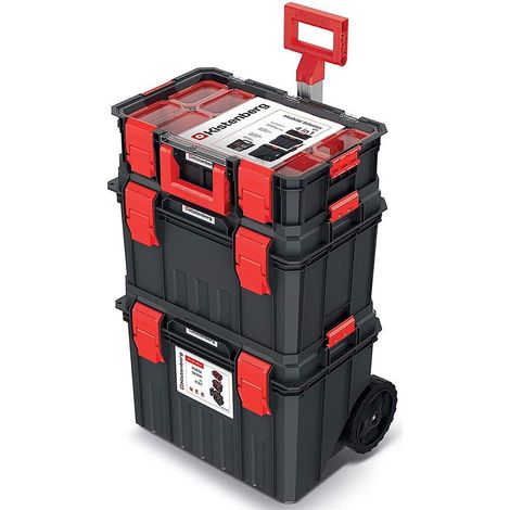 Kistenberg Scatola degli attrezzi modulabile nera 530x355x825 mm (1/3)