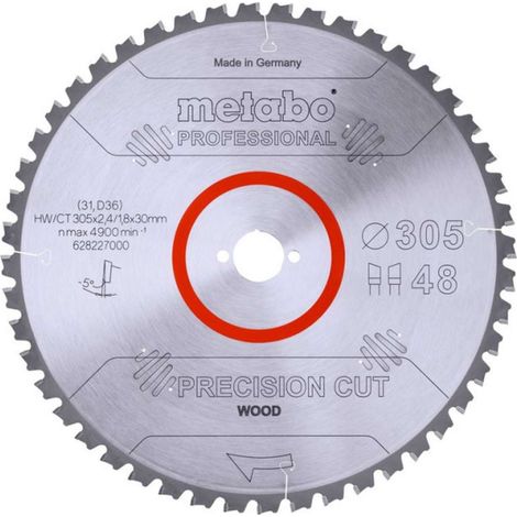 Metabo - Lama per sega circolare per legno 305x30 mm, 48 denti 628227000
