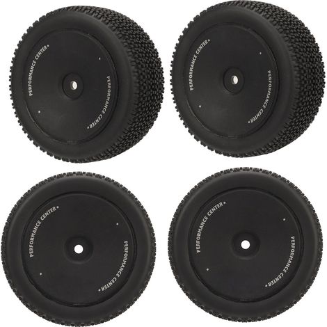 Lot de 4 pneus pour voiture RC Wltoys, diamètre 7,3 cm (2,87 pouces), en caoutchouc noir et plastique, bonne adhérence, installation facile, échelle 1/14. (1/5)