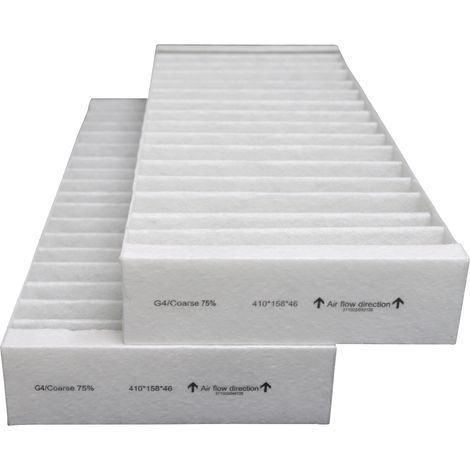 Brizz – Lot de 2 filtres compatibles VMC DANTHERM HCV500 – Dimensions 410 x 158 x 46 mm – Classement 2 G4 pour ventilation efficace (1/2)