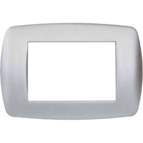 PLACCA COPRIFRUTTI MILLENIUM MARLANVIL - ALLUMINIO SATINATO  POSTI 3 MM 122X83  - 15 pezzi