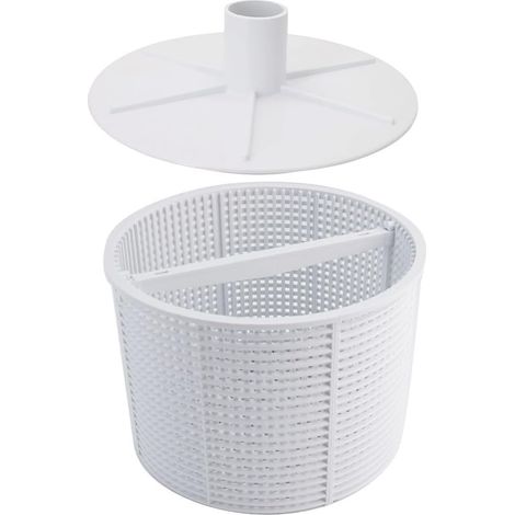 Kit panier écumoire et plaque d'aspiration pour Pentair S15 S20 pour hayward SPX1082CA – Piège à feuilles en plastique haute résistance pour piscines creusées (blanc) (1/5)