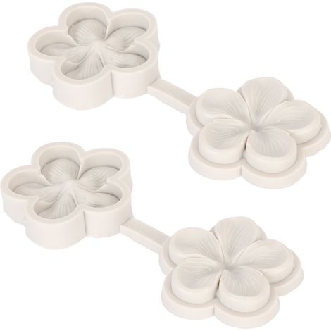 Silikon-Fondantform im Blumenstil, 2-teilig, lebensmittelecht, mikrowellengeeignet, vielseitige Schokoladenformen für Kuchen und Seife, DIY. (1/5)