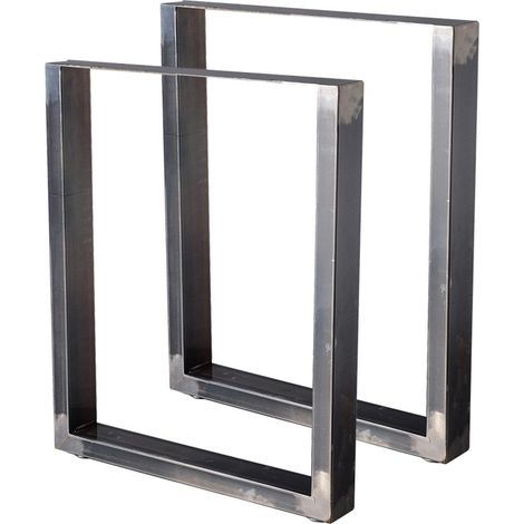 Bc-Elec – Pieds de table rectangulaires 60x72cm HM6072S – Acier vernis 4mm – Capacité 300kg – Avec accessoires de montage