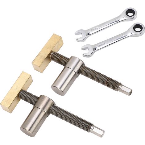Fixation d'établi pour menuisier, pince de serrage rapide en acier inoxydable et laiton, bloc de butée de banc, 20mm/7,9in, couleur acier (1/5)