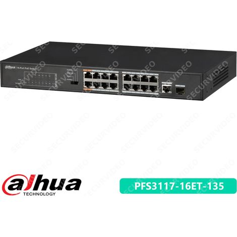 PFS3117-16ET-135 - Switch L2 unmanaged 17 porte (16 PoE 135 W) (1/2)