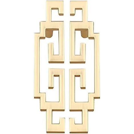 CSPARKV 2Pcs Gold Kitchen Handles 64mm Center to Center Shiny Golden Furniture Handles for Cabinet Dresser Cupboard Bathroom Kitchen Bedroom Drawer (Screws Included) (1/5)