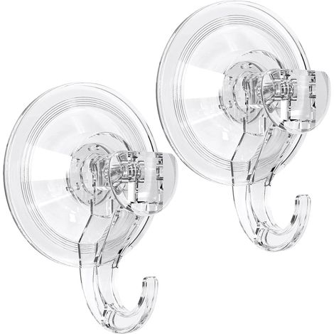 4 Crochets à ventouse, plastique ABS transparent, fixation sans perçage, silicone étanche, pour salle de bain et cuisine(Troisième trimestre : Nouveaux produits en septembre) (1/5)