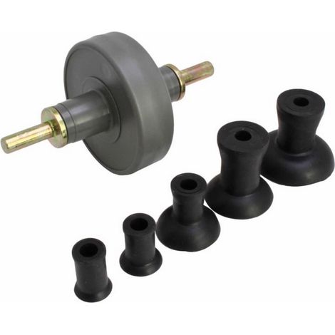 Rodoir de soupapes pour perceuse – 5 ventouses en caoutchouc – Mandrin 8 mm – Vitesse 1000-1250 tr/min – Outil du mécanicien – Asta