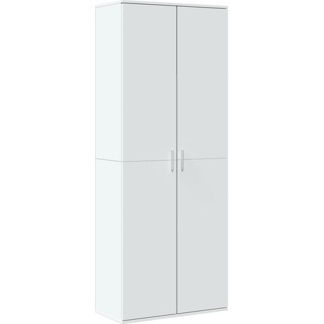 Maison La Vie - Buffet haut pour salon - Meuble de rangement blanc 70x35x180 cm bois d'ingénierie bu792