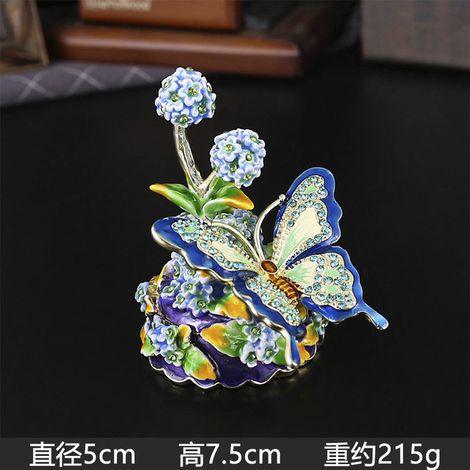 Boîte de rangement créative pour la maison, style européen, idéale comme cadeau de mariage (bleue). (1/2)