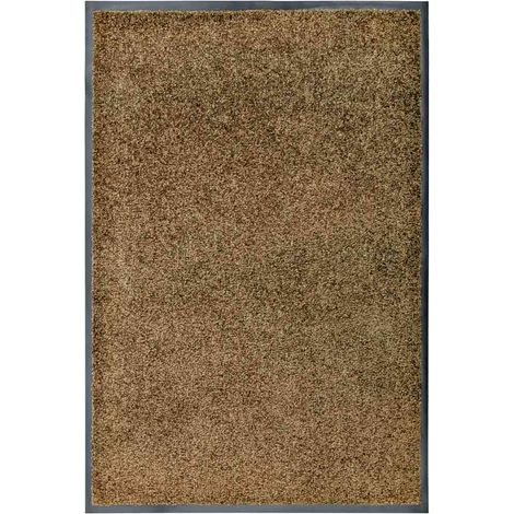 Felpudo lavable marrón 60x90 cm vidaXL